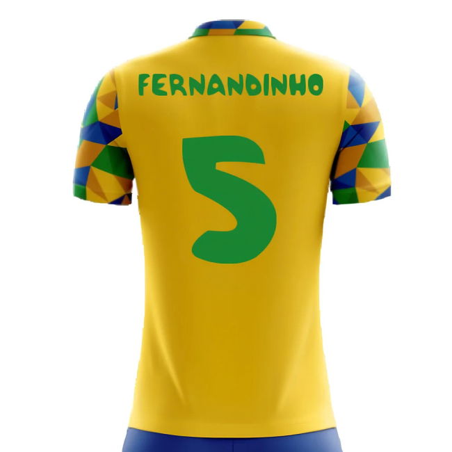 2025-2026 Brazil Home Concept Football Shirt (Fernandinho 5) - Kids