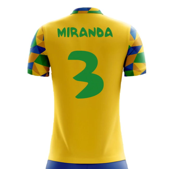 2025-2026 Brazil Home Concept Football Shirt (Miranda 3) - Kids