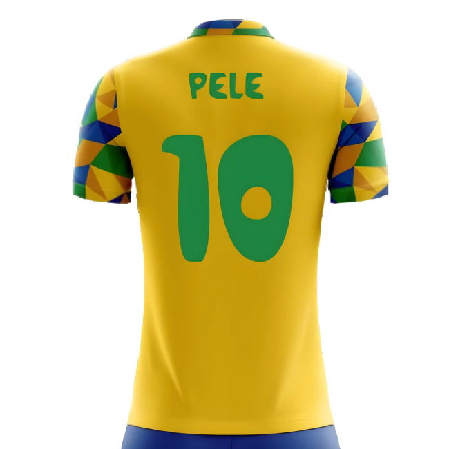 2025-2026 Brazil Home Concept Football Shirt (Pele 10) - Kids