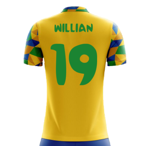 2022-2023 Brazil Home Concept Football Shirt (Willian 19) - Kids