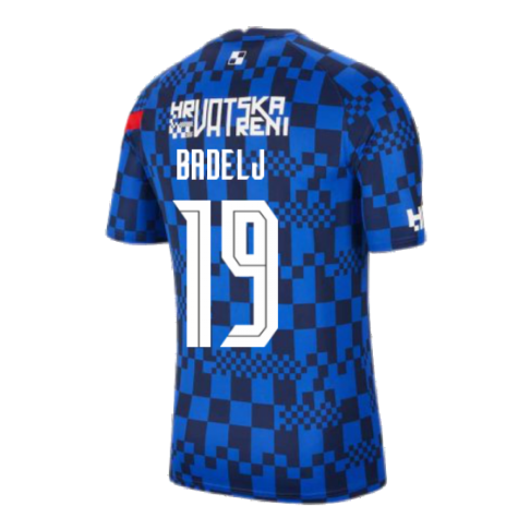 2020-2021 Croatia Pre-Match Training Shirt (Blue) - Kids (BADELJ 19)