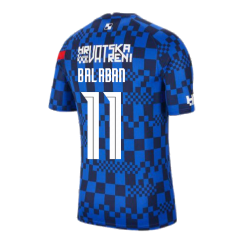 2020-2021 Croatia Pre-Match Training Shirt (Blue) - Kids (BALABAN 11)