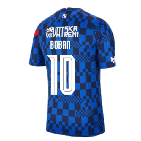 2020-2021 Croatia Pre-Match Training Shirt (Blue) - Kids (BOBAN 10)