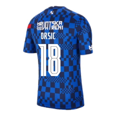 2020-2021 Croatia Pre-Match Training Shirt (Blue) - Kids (ORSIC 18)