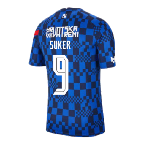2020-2021 Croatia Pre-Match Training Shirt (Blue) - Kids (SUKER 9)