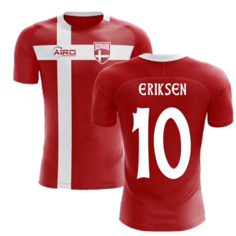 2025-2026 Denmark Flag Concept Football Shirt (Eriksen 10) - Kids