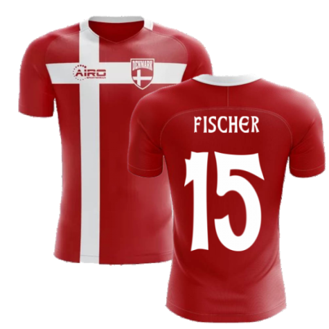 2023-2024 Denmark Flag Concept Football Shirt (Fischer 15) - Kids