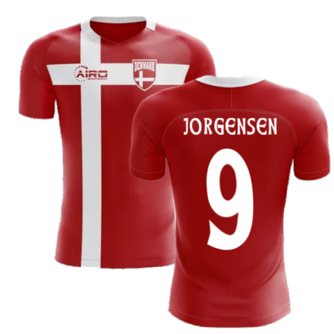 2020-2021 Denmark Flag Concept Football Shirt (Jorgensen 9)