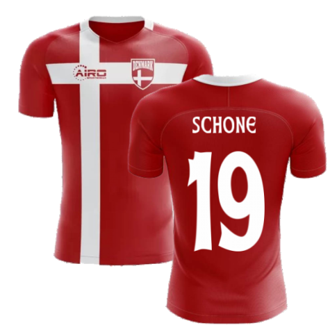 2025-2026 Denmark Flag Concept Football Shirt (Schone 19) - Kids