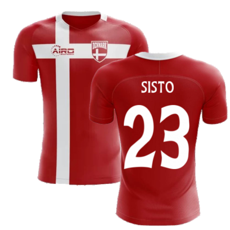 2023-2024 Denmark Flag Concept Football Shirt (Sisto 23) - Kids