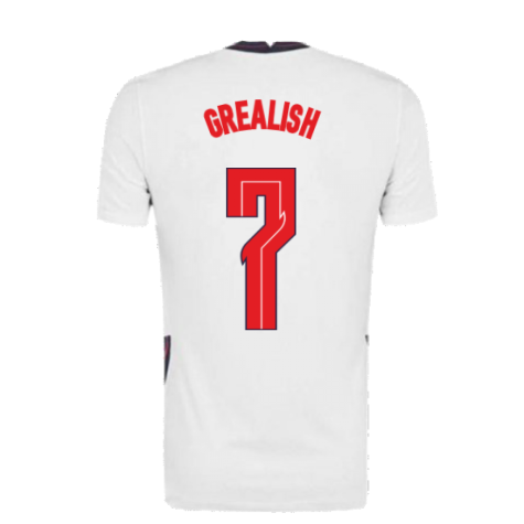 2020-2021 England Home Nike Football Shirt (Grealish 7)