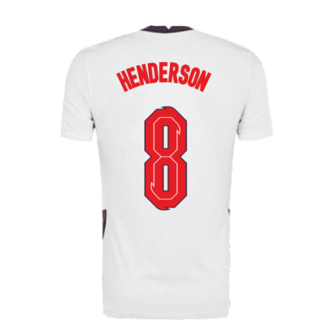 2020-2021 England Home Nike Football Shirt (Henderson 8)