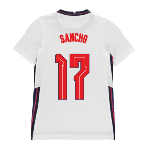 2020-2021 England Home Nike Football Shirt (Kids) (Sancho 17)