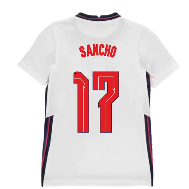 2020-2021 England Home Nike Football Shirt (Kids) (Sancho 17)