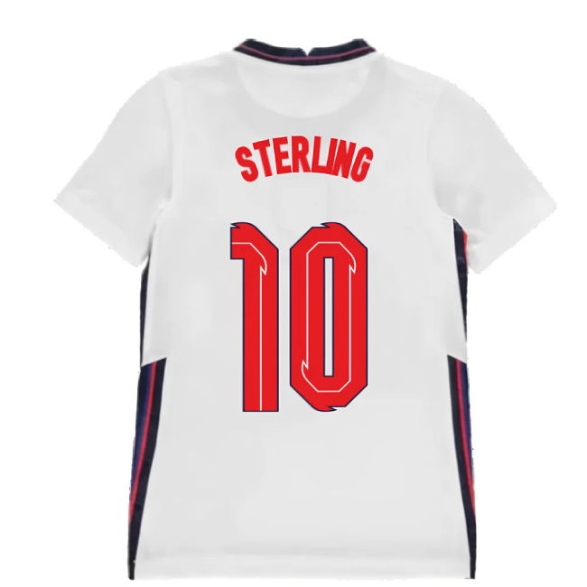2020-2021 England Home Nike Football Shirt (Kids) (Sterling 10)