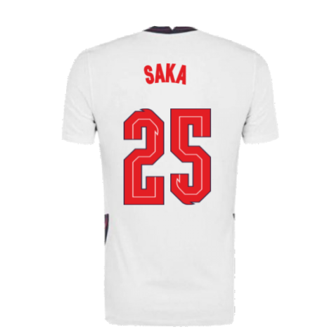 2020-2021 England Home Nike Football Shirt (Saka 25)