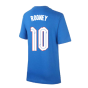 2020-2021 England Nike Evergreen Crest Tee (Blue) - Kids (ROONEY 10)