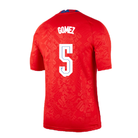 2020-2021 England Pre-Match Training Shirt (Red) (Gomez 5)