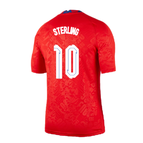 2020-2021 England Pre-Match Training Shirt (Red) (Sterling 10)