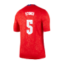 2020-2021 England Pre-Match Training Shirt (Red) (Stones 5)