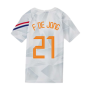 2020-2021 Holland Pre-Match Training Shirt (White) - Kids (F DE JONG 21)