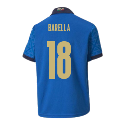 2020-2021 Italy Home Puma Football Shirt (Kids) (BARELLA 18)