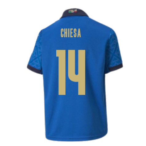 2020-2021 Italy Home Puma Football Shirt (Kids) (CHIESA 14)