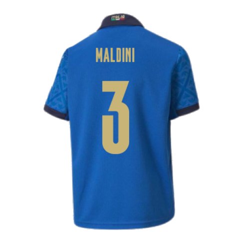 2020-2021 Italy Home Puma Football Shirt (Kids) (MALDINI 3)