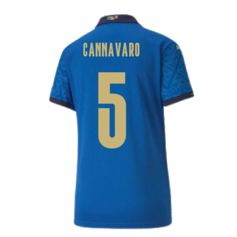 2020-2021 Italy Home Shirt - Womens (CANNAVARO 5)
