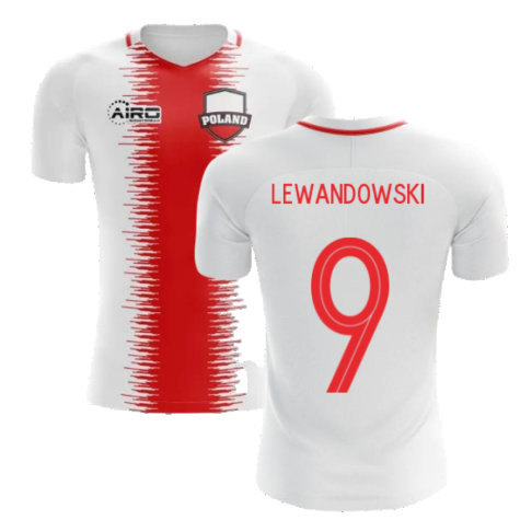 2023-2024 Poland Home Concept Football Shirt (Lewandowski 9) - Kids