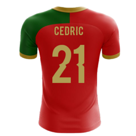 2023-2024 Portugal Flag Home Concept Football Shirt (Cedric 21) - Kids
