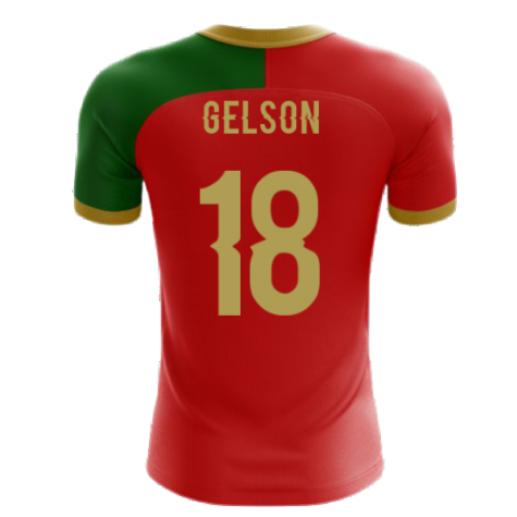 2023-2024 Portugal Flag Home Concept Football Shirt (Gelson 18) - Kids