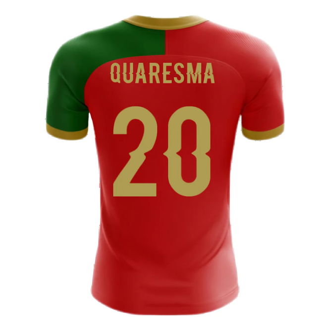 2025-2026 Portugal Flag Home Concept Football Shirt (Quaresma 20)