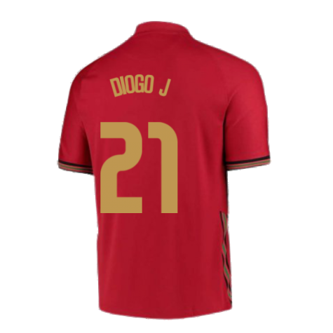 2020-2021 Portugal Home Nike Football Shirt (DIOGO J 21)