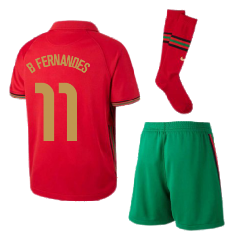 2020-2021 Portugal Home Nike Mini Kit (B Fernandes 11)