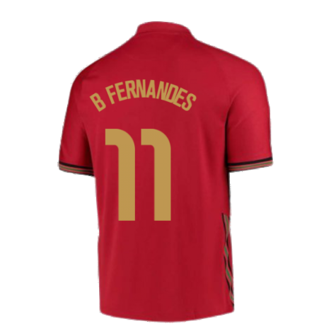 2020-2021 Portugal Home Nike Shirt (Kids) (B Fernandes 11)