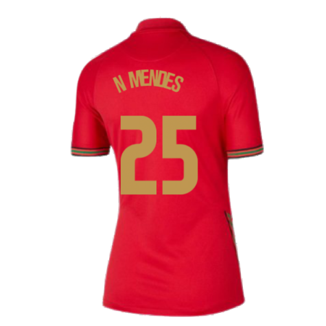 2020-2021 Portugal Home Nike Womens Shirt (N MENDES 25)