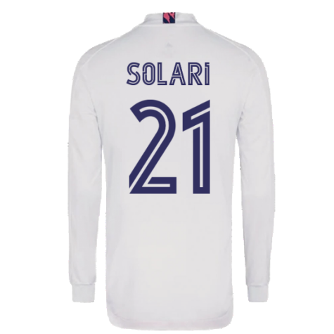 2020-2021 Real Madrid Long Sleeve Home Shirt (SOLARI 21)