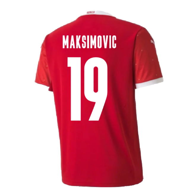 2020-2021 Serbia Home Puma Football Shirt (MAKSIMOVIC 19)