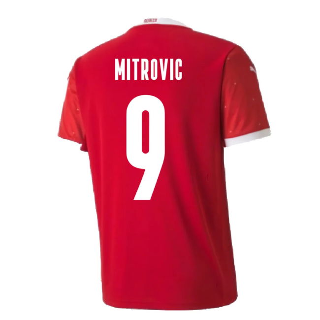 2020-2021 Serbia Home Puma Football Shirt (MITROVIC 9)
