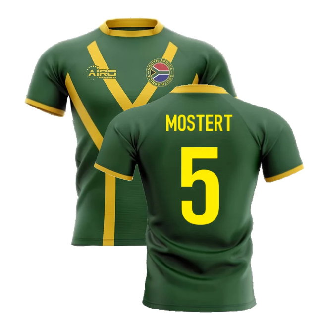 2025-2026 South Africa Springboks Flag Concept Rugby Shirt (Mostert 5)