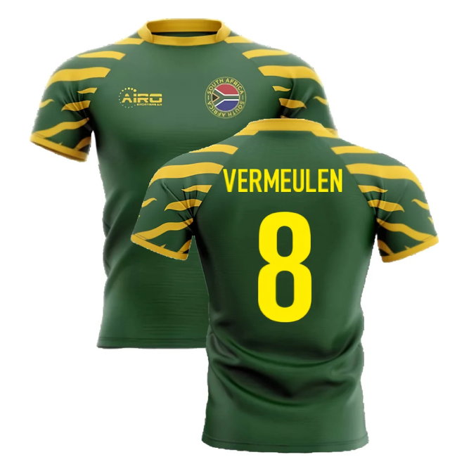 2025-2026 South Africa Springboks Home Concept Rugby Shirt (Vermeulen 8)