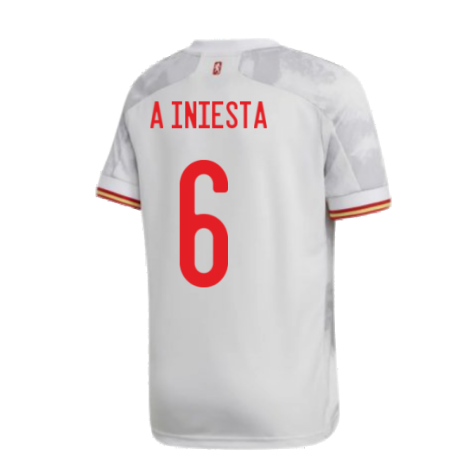 2020-2021 Spain Away Shirt (Kids) (A INIESTA 6)