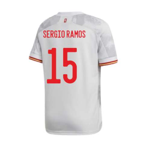 2020-2021 Spain Away Shirt (Kids) (SERGIO RAMOS 15)