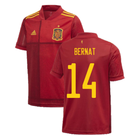 2020-2021 Spain Home Adidas Football Shirt (Kids) (BERNAT 14)