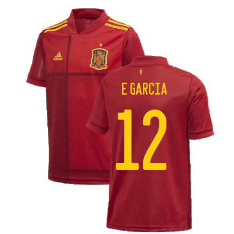 2020-2021 Spain Home Adidas Football Shirt (Kids) (E GARCIA 12)