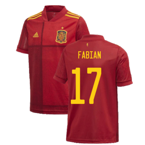 2020-2021 Spain Home Adidas Football Shirt (Kids) (FABIAN 17)
