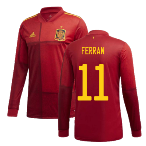 2020-2021 Spain Home Adidas Long Sleeve Shirt (FERRAN 11)