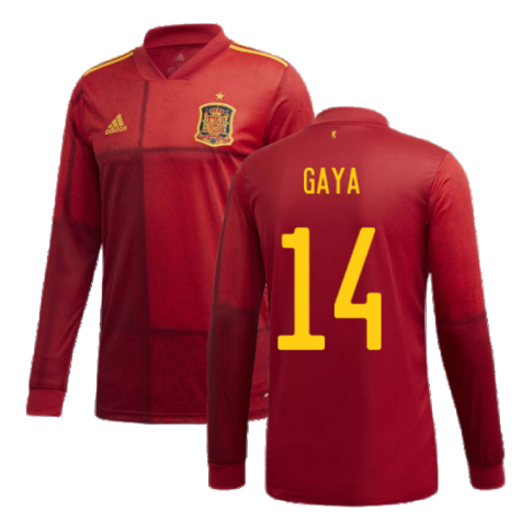 2020-2021 Spain Home Adidas Long Sleeve Shirt (GAYA 14)