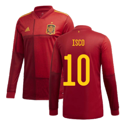 2020-2021 Spain Home Adidas Long Sleeve Shirt (ISCO 10)